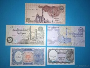 UNC Bankovky EGYPT - 1 Pound 5-50 Piastres 2007-2020