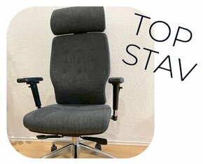 pohodlná ergonomická kancelárska stolička + bedrová opierka