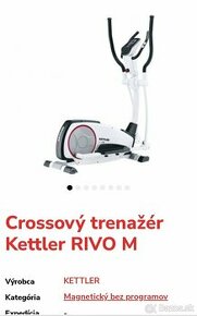 Cross trenažér značky Ketler Rivo M s príslušenstvom ,top st