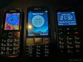 3x Telefón pre seniora(Maxcom MM320+MaxcomMM720BB+CPA Halo11 - 1