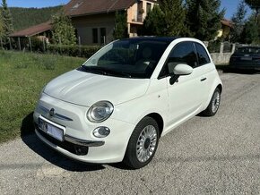 Fiat 500, 51KW, Lounge, r.v. 2010, biela Bossa Nova