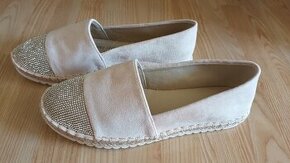 ZĽAVA - Nové béžové espadrilky Jenny Fairy, v.40