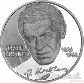 Strieborná minca 10€ (2024) proof - Jozef Kroner - 100.výroč