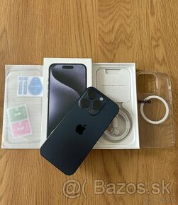 iPhone 15 Pro 256 gb Blue Titanium - nepoužívaný, záruka