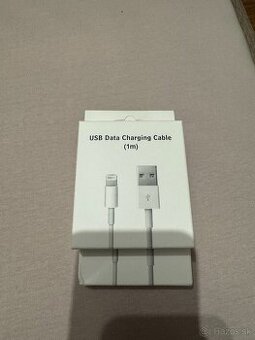 Predám Apple Lightning kabel to USB – 1m, nový, za 2,5 € (mo