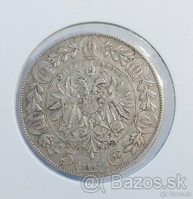 5 koruna 1907, b.z. Rakúsko - Uhorsko, 5K, striebro