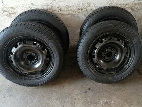 Zimné 185/60 r15 na diskoch 5x100 Škoda - 1