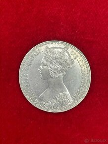 TOP STAV Strieborný 2 Shillings 1883 kráľovnej Viktórie - 1