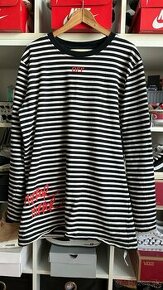 OFF WHITE long sleeve strip tee “mirror mirror”