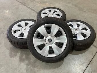 5X100 R15 Originál škoda + letné pneumatiky 185/60 R15 - 1