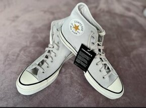 Kožené unisex šedé tenisky Converse Chuck Taylor