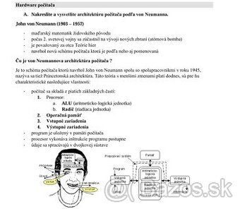 Maturitné témy z informatiky (INF) - 1