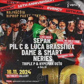 Predám 2 lístky na hip hop show koncert