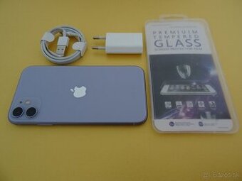 iPhone 11 64GB PURPLE - ZÁRUKA 1 ROK - 100% BATERIA