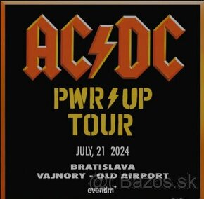 ACDC listok - 21.7.2024 Bratislava (golden circle)