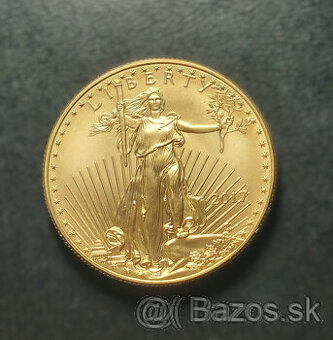 Zlatá invest minca, mince, American Eagle 1 oz, r. 2017