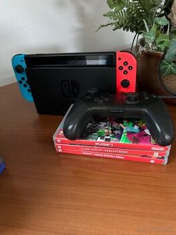 Nintendo switch + 3 hry