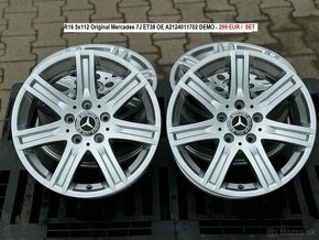 Original mercedes alu disky R16 7x16 16" A B C CLA E CLASS - 1