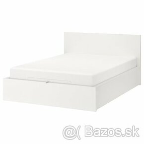 IKEA MALM posteľ, biela, 180x200 cm + 2 x matrac SEGUM