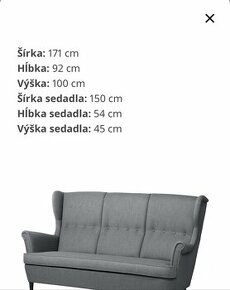 Sedačka Ikea STRANDMON