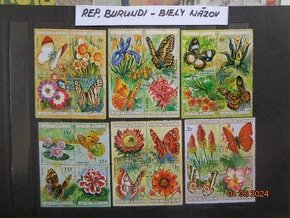poštové známky - Burundi - motýle