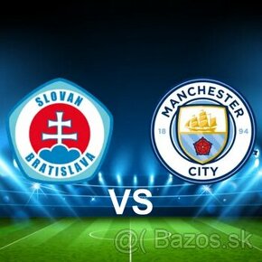 Predám 2 lístky na zápas Slovan vs. Man. City