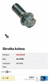 Skrutky kolesa m14x1,5 - 1