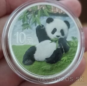 Strieborná uncová minca PANDA