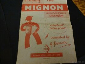 starožitná škola hry na akordeon HOHNER Mignon z r 1956