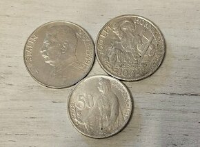 Strieborné mince Československo