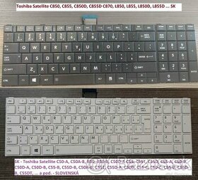Klavesnice Toshiba Satellite C850 L850// C50-A C55-A C50-B.. - 1