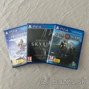 PS4 hry – Skyrim, Horizon Zero Down, God of War