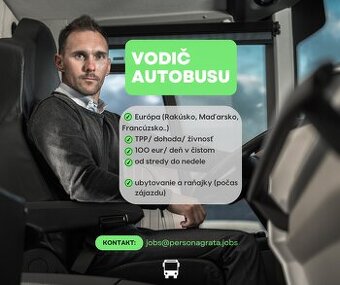 Vodič autobusu pre zájazdy cestovnej kancelárie