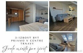 Zariadený 3-izbový byt priamo v CENTRE Trnavy