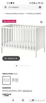 Detská postieľka IKEA Sandvik