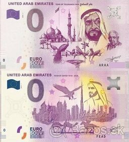 0 Euro Bankovka Spojené Arabské Emiráty.