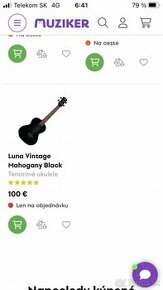 Predám tenorové ukulele Luna Guitars