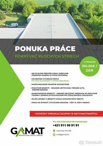 Pokrývač plochých striech Slovenská a Česká republika