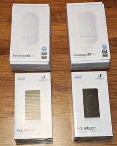 2x nové Ubiquiti NanoStation 5AC Loco + 2xadaptér