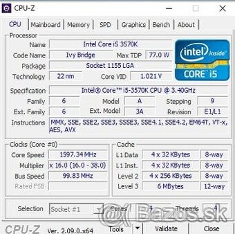 Predám PC DELL 7010 SFF/i5-3570K, 4x3.40GHz/ 1TB HDD/ 32GB