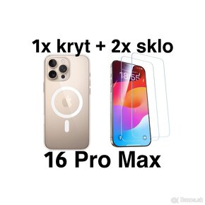 1x Kryt + 2x Sklo iPhone 16 Pro Max