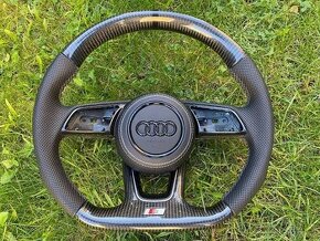 AUDI VOLANT KARBONOVY - zkoseny - karbon A3 A4 A5 B9 Q3 Q5