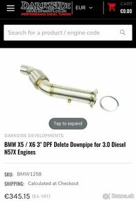 X5 M50D - downpipe, swirl flap - 1