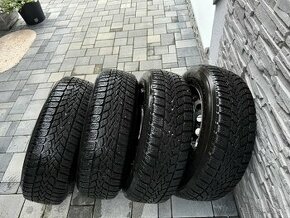 Toyota 5x114,3 r15 plech + 195/65 r15 zimne dunlop - 1