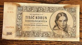 Tisíc korún československých, 1945 - 1