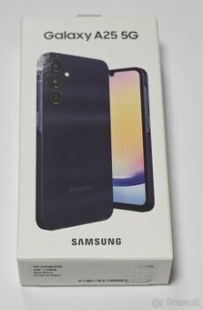 Nový Samsung A25 - blue black 6GB - 128GB, nabíjačka + sklo