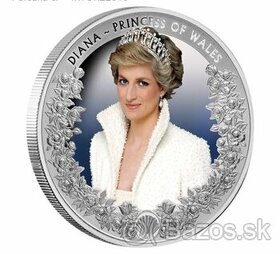 DIANA PRINCEZNÁ Z WALESU 1 Oz strieborná minca 2022 - 1