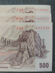 3x 500 Kčs 1973, stav N - 1