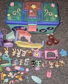 Littlest pet shop kufrík s zvieratá, príslušenstvo