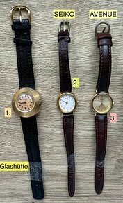 Staré hodinky-GLASHUTTE,SEIKO a AVENUE